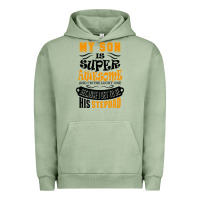 Pigment Oil Green My Son Is Super Awesome His Stepdad Urban Hoodie - artisFamous