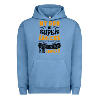 Pigment Pebble Blue My Son Is Super Awesome His Stepdad Urban Hoodie - artisFamous