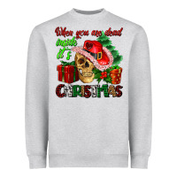 Heather Grey when you are dead inside its Christmas Heavyweight Sweatshirt - AdoDesignShop