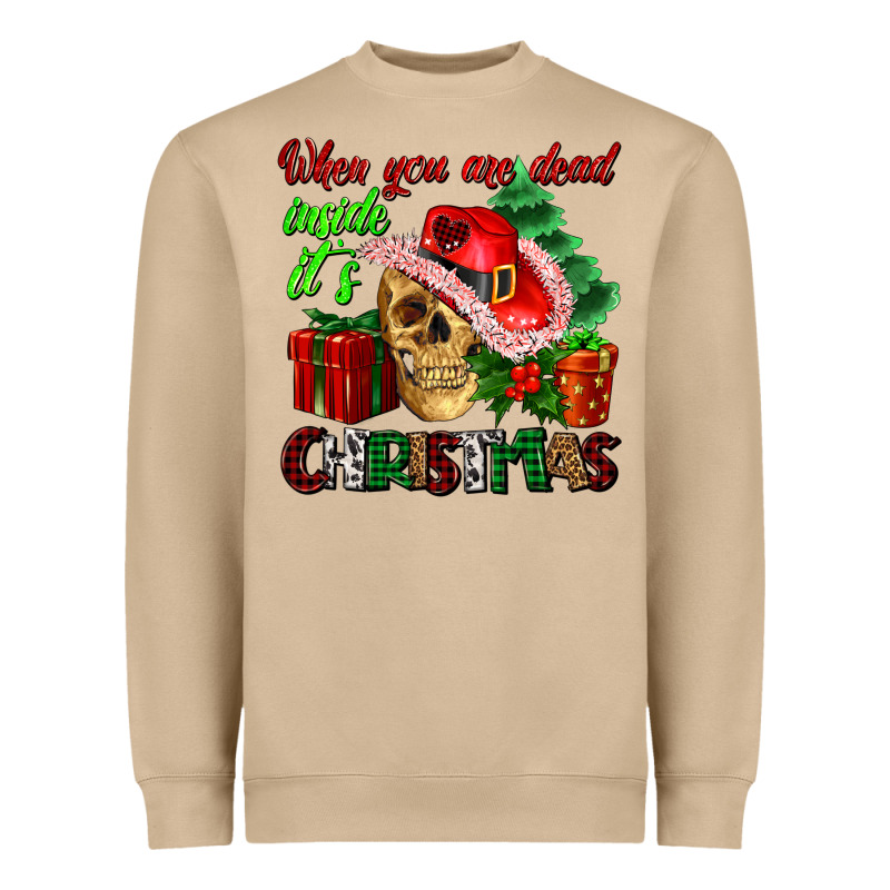 When You Are Dead Inside Its Christmas Heavyweight Sweatshirt by AdoDesignShop | Teevron