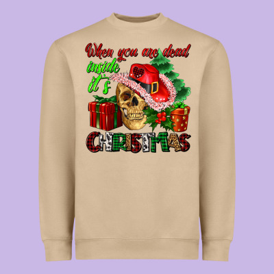 When You Are Dead Inside Its Christmas Heavyweight Sweatshirt Designed By Adodesignshop