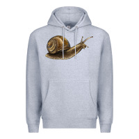 Heather Grey snail Premium Hoodie - LillyAllenDesigns