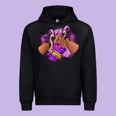 Halloween Afro Sneakers Urban Hoodie Designed By Ranaportraitstore