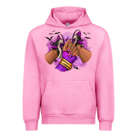 Fuchsia Pink Halloween afro sneakers Urban Hoodie - RanaPortraitStore