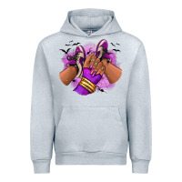 Heather Grey Halloween afro sneakers Urban Hoodie - RanaPortraitStore