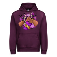 Mauve Wine Halloween afro sneakers Urban Hoodie - RanaPortraitStore