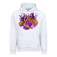 White Halloween afro sneakers Urban Hoodie - RanaPortraitStore