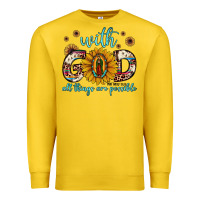 Lemon with god all things are possible matthew 19 26 Premium Sweatshirt - JahusDesignShop
