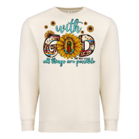 Sandshell with god all things are possible matthew 19 26 Premium Sweatshirt - JahusDesignShop