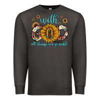 Smoke with god all things are possible matthew 19 26 Premium Sweatshirt - JahusDesignShop