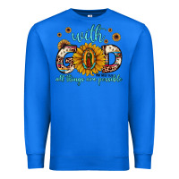 True Royal with god all things are possible matthew 19 26 Premium Sweatshirt - JahusDesignShop