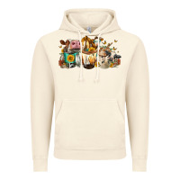 Vintage Artic Cows and coffee Vintage Hoodie - FaDigitalArtStudio