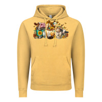 Vintage Mustard Cows and coffee Vintage Hoodie - FaDigitalArtStudio