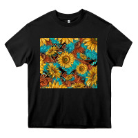 Black rustic sunflowers Heavy Core Tee - TumblerDesignByShophia