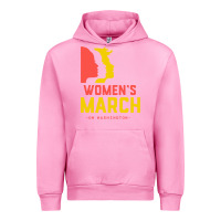 Fuchsia Pink women march on washington Urban Hoodie - artisFamous