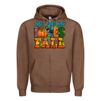 Chestnut just a girl who loves fall Zipper Hoodie - AdoDesignShop