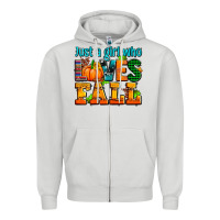 Dove Grey just a girl who loves fall Zipper Hoodie - AdoDesignShop