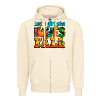 Sandshell just a girl who loves fall Zipper Hoodie - AdoDesignShop