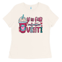 Bone v is for valentine venti coffee cup Ladies Tee - OliviaCreatesArt