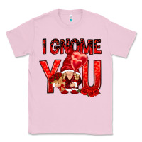 Bubblegum Pink I gnome you with roses Valentine's Day Classic Tee - HowdyJamesFarm