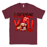 Burgundy I gnome you with roses Valentine's Day Classic Tee - HowdyJamesFarm