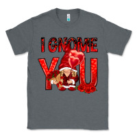 Charcoal Heather I gnome you with roses Valentine's Day Classic Tee - HowdyJamesFarm