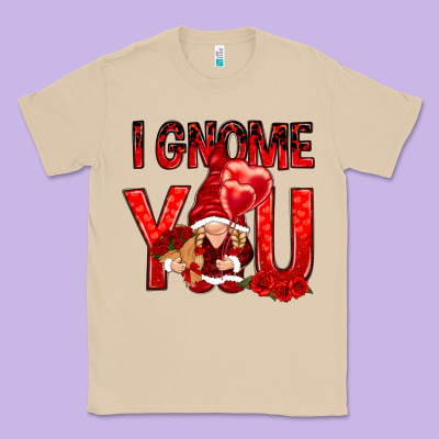 I Gnome You With Roses Valentine's Day Classic Tee Designed By Howdyjamesfarm