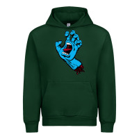 Forest Green santacruz screaming hand Urban Hoodie - artisFamous
