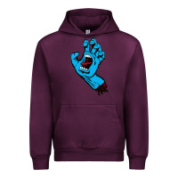 Mauve Wine santacruz screaming hand Urban Hoodie - artisFamous