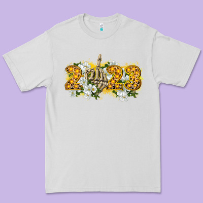 2023 Skeleton Middle Finger New Year Premium Tee Designed By Cowgirlartshop