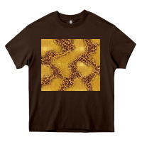 Chocolate Brown gold glitter with leopard pattern Heavy Core Tee - TumblerDesignByShophia