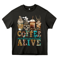 Asphalt coffee makes me feel alive skeleton coffee cups Heavy Core Tee - Jasminsmagicworld
