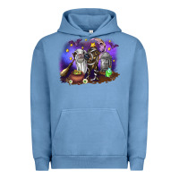 Pigment Pebble Blue Cow Halloween Urban Hoodie - RanaPortraitStore