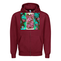 Burgundy pink floral nurse with flowers Zipper Hoodie - AdoDesignShop