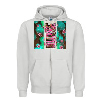 Dove Grey pink floral nurse with flowers Zipper Hoodie - AdoDesignShop