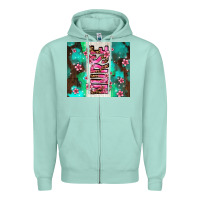 Seafoam pink floral nurse with flowers Zipper Hoodie - AdoDesignShop
