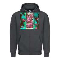 Smoke pink floral nurse with flowers Zipper Hoodie - AdoDesignShop