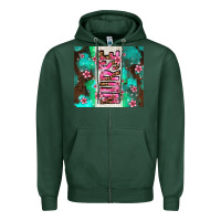 Sports Green pink floral nurse with flowers Zipper Hoodie - AdoDesignShop