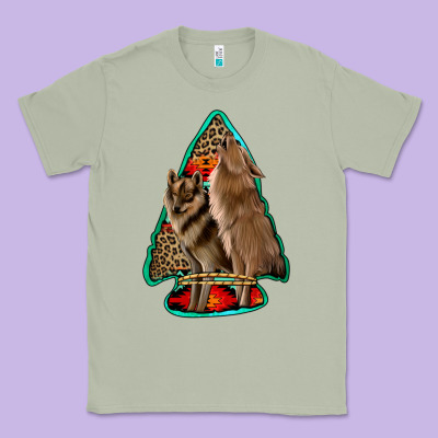 Howling Wolves Arrowhead Classic Tee Designed By Jasminsmagicworld