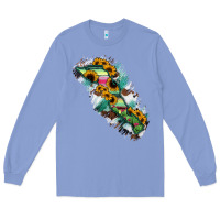 Colony Blue Baja California Sur State Of Mexico Map Long Sleeve Tee - RanaPortraitStore