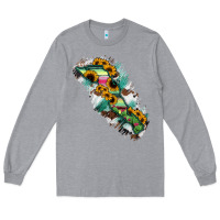 Heather Grey Baja California Sur State Of Mexico Map Long Sleeve Tee - RanaPortraitStore