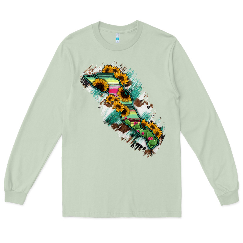 Baja California Sur State Of Mexico Map Long Sleeve Tee by RanaPortraitStore | Teevron