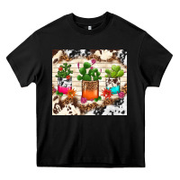 Black cowhide succulent Heavy Core Tee - TumblerDesignByShophia