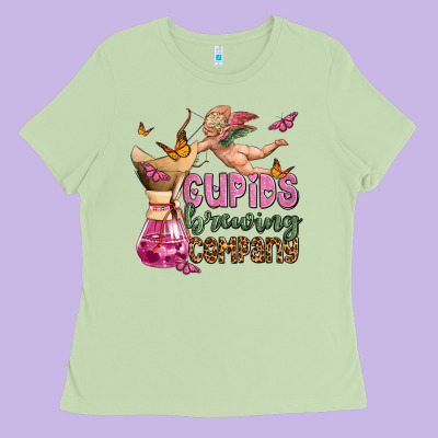 Cupids Brewıng  Company Olivia Ladies Tee Designed By Oliviacreatesart