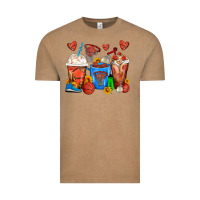 Vintage Coffee Basketball Coffee Cups Vintage Tee - FaDigitalArtStudio