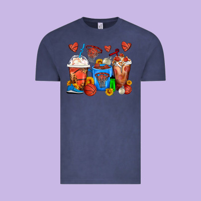 Basketball Coffee Cups Vintage Tee Designed By Fadigitalartstudio