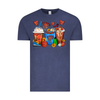 Vintage Denim Basketball Coffee Cups Vintage Tee - FaDigitalArtStudio