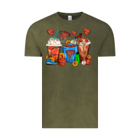 Vintage Olive Basketball Coffee Cups Vintage Tee - FaDigitalArtStudio