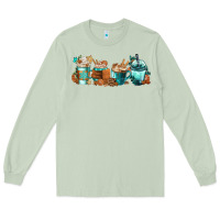 Matcha Winter Coffee Cups Long Sleeve Tee - FaDigitalArtStudio