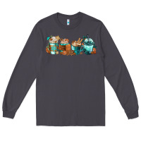 Smoke Winter Coffee Cups Long Sleeve Tee - FaDigitalArtStudio